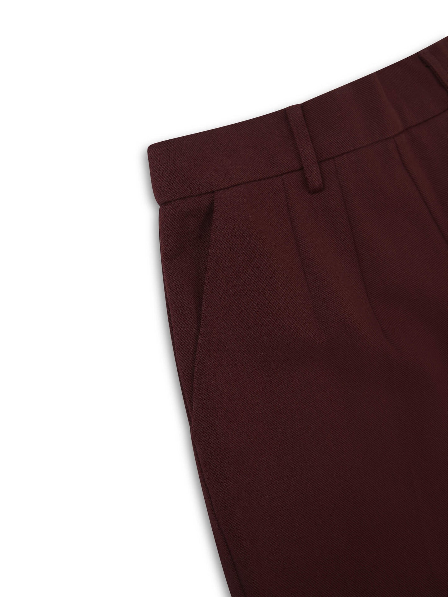 'ASTON' TAILORED CIGARETTE TROUSERS BURGUNDY