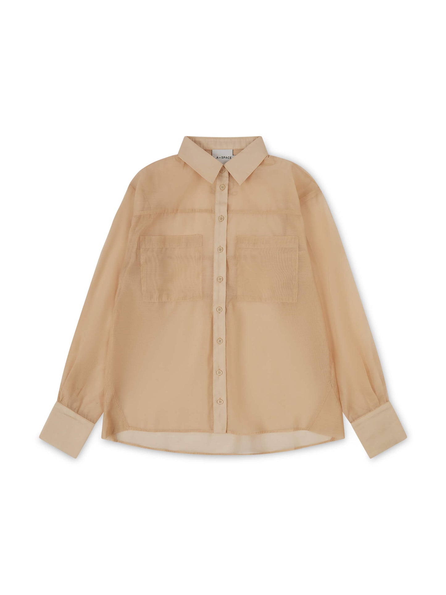 ORGANZA OVERSIZED SHIRT CAMEL