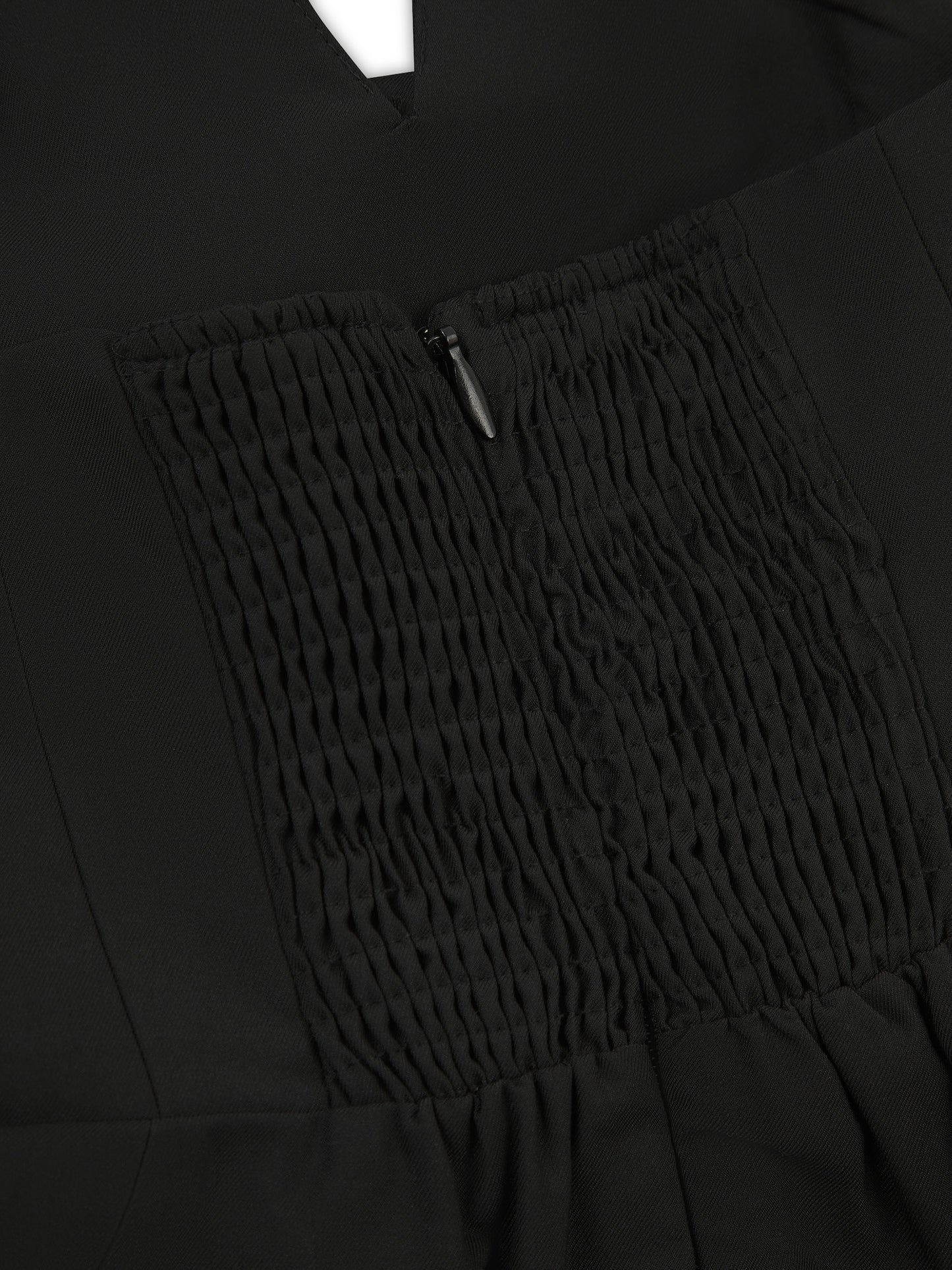 'SAMANTHA' EXAGGERATED SQUARE NECK BANDEAU TOP BLACK