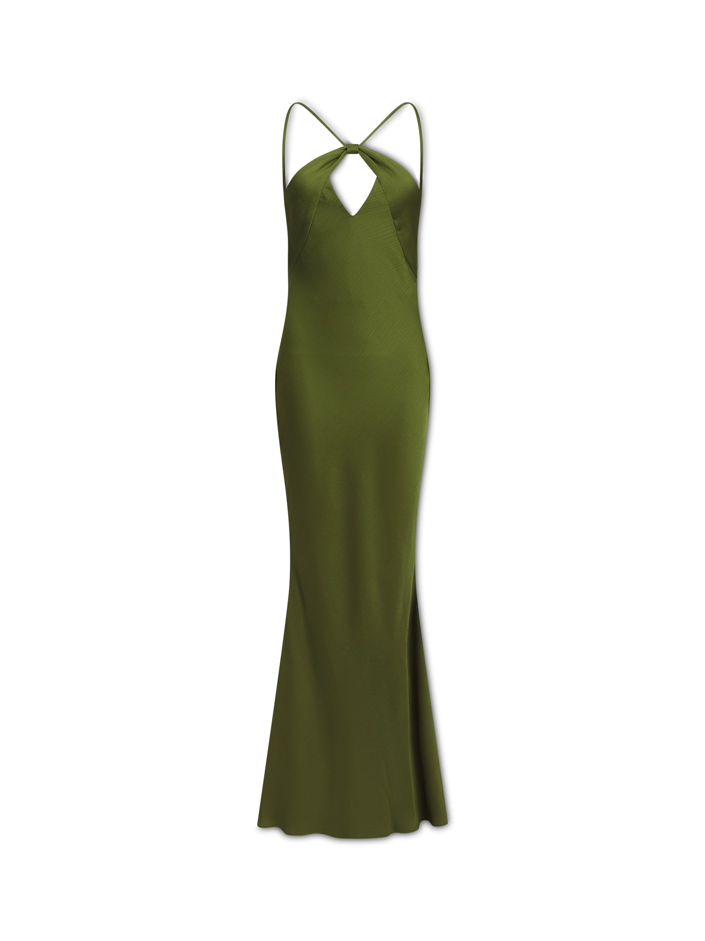 ***PRE-ORDER*** 'ATONEMENT' SCARF DETAIL LONGLINE MAXI DRESS OLIVE