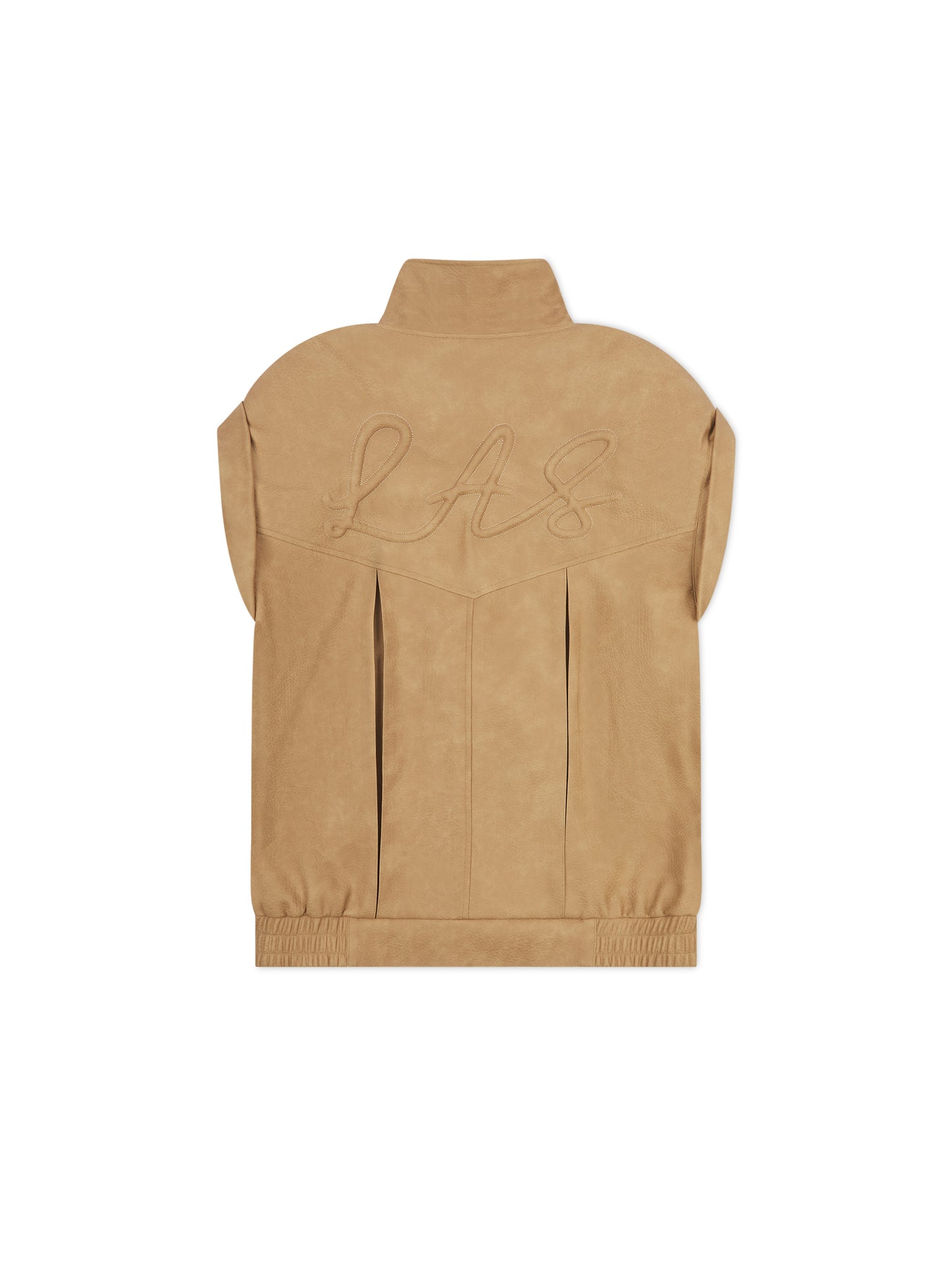 'SIENNA' FAUX LEATHER OVERSIZED MULTI WAY JACKET CAMEL