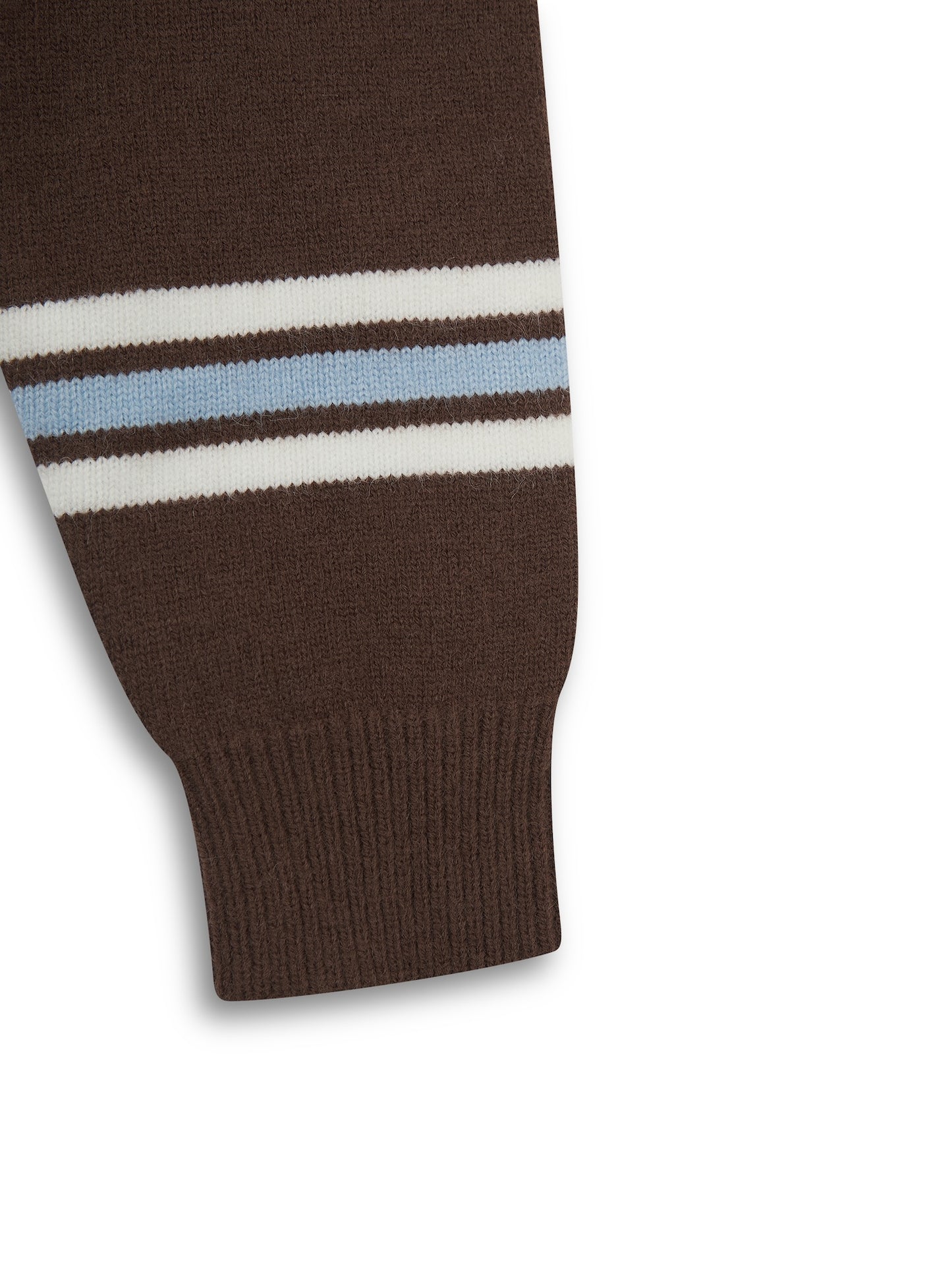 'SUKI' LAS KNITTED RUGBY TOP BROWN MULTI