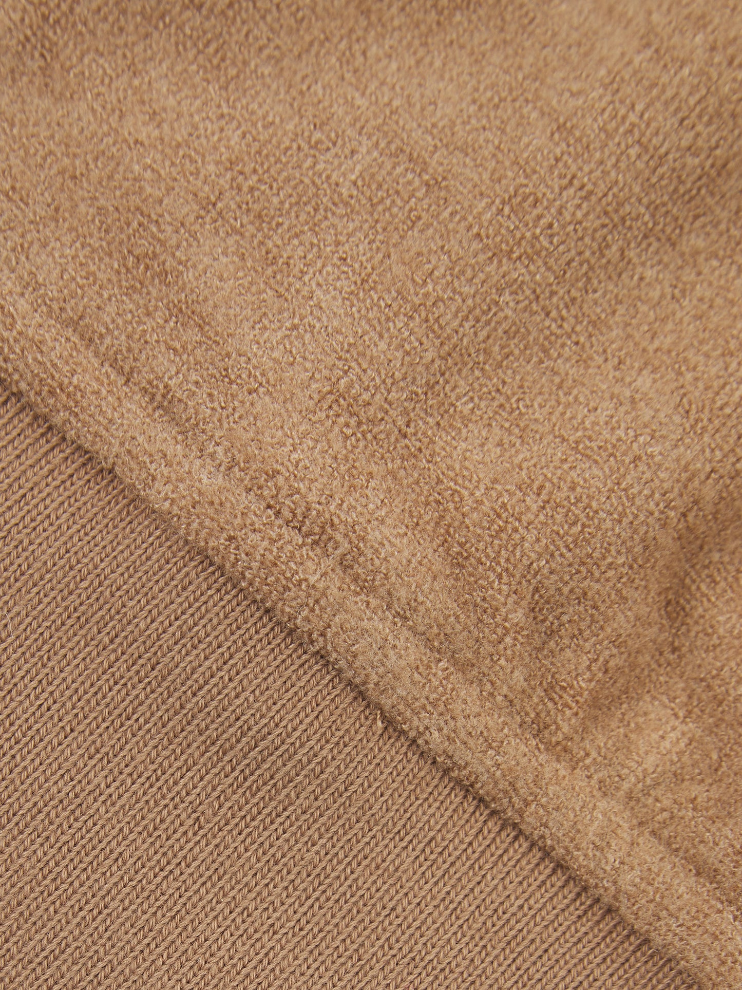 'NICOLE' VELOUR TOWELLING EMBROIDERED ZIP UP HOODIE CAMEL