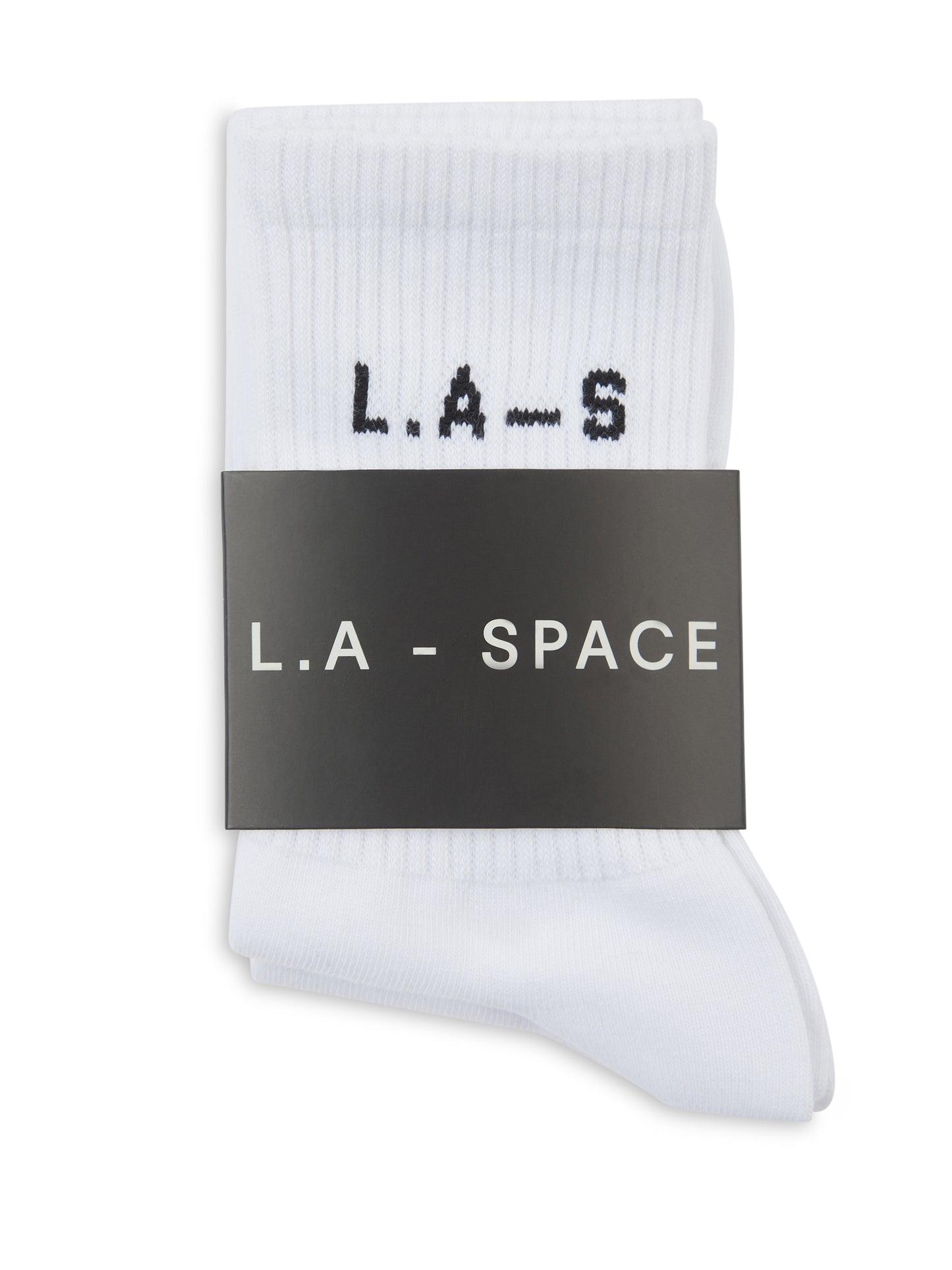 L.A-S CREW SOCKS TWINPACK IN WHITE