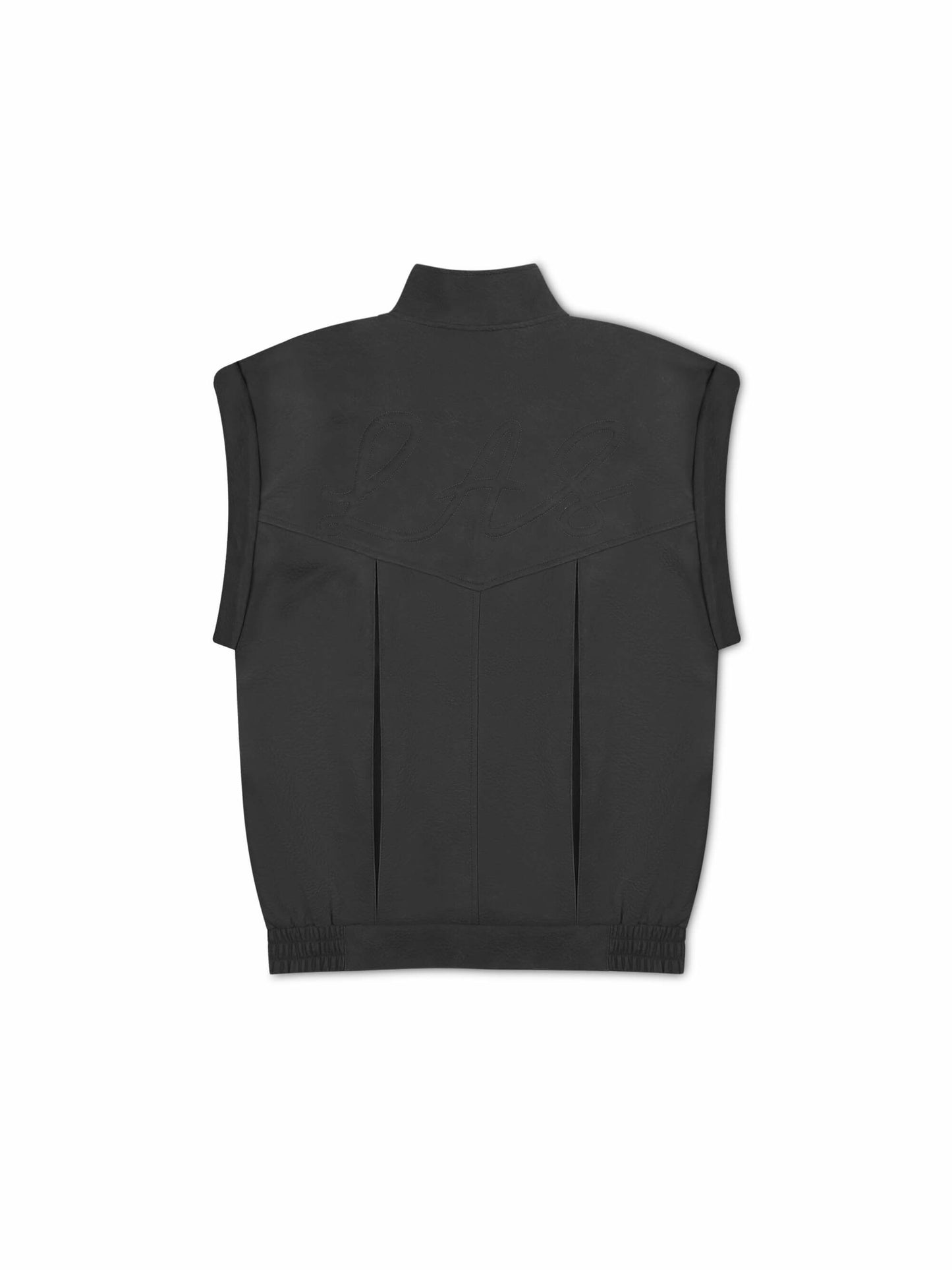 'SIENNA' FAUX LEATHER OVERSIZED MULTI WAY JACKET BLACK