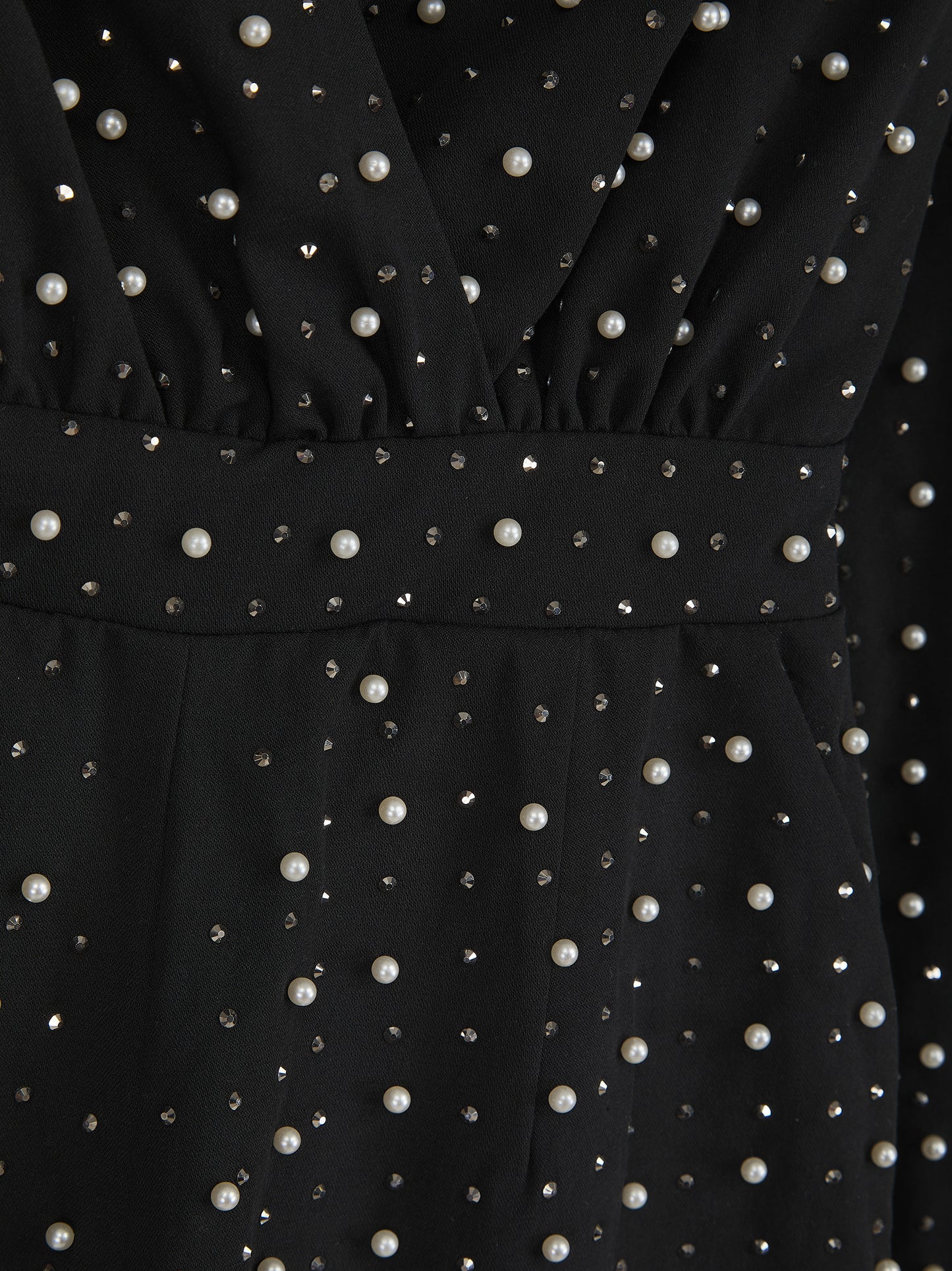 'IRIS' EMBELLISHED TAILORED PLAYSUIT BLACK