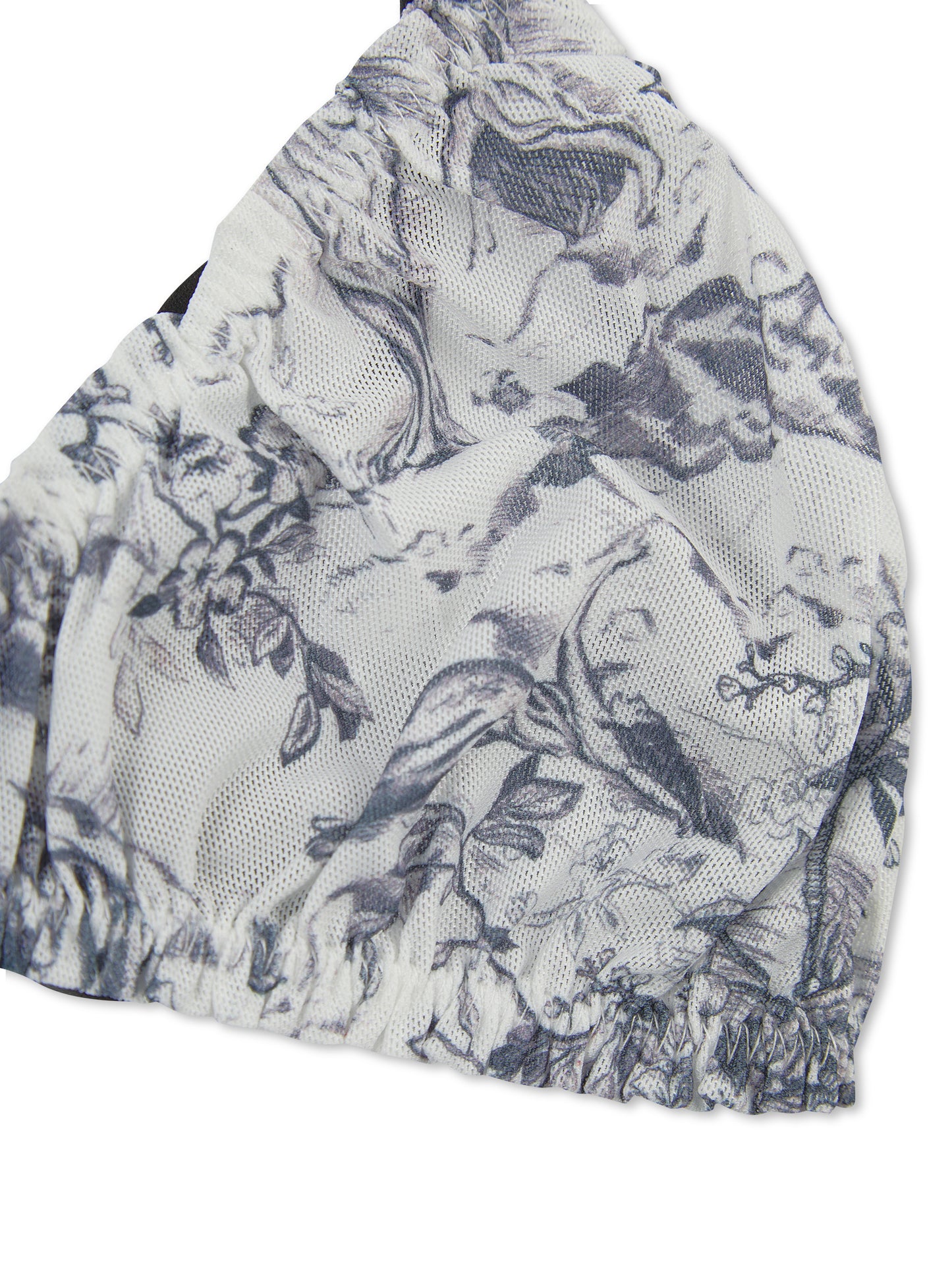 'NAOMI' SIGNATURE L.A-S PRINTED MESH BRALETTE WHITE