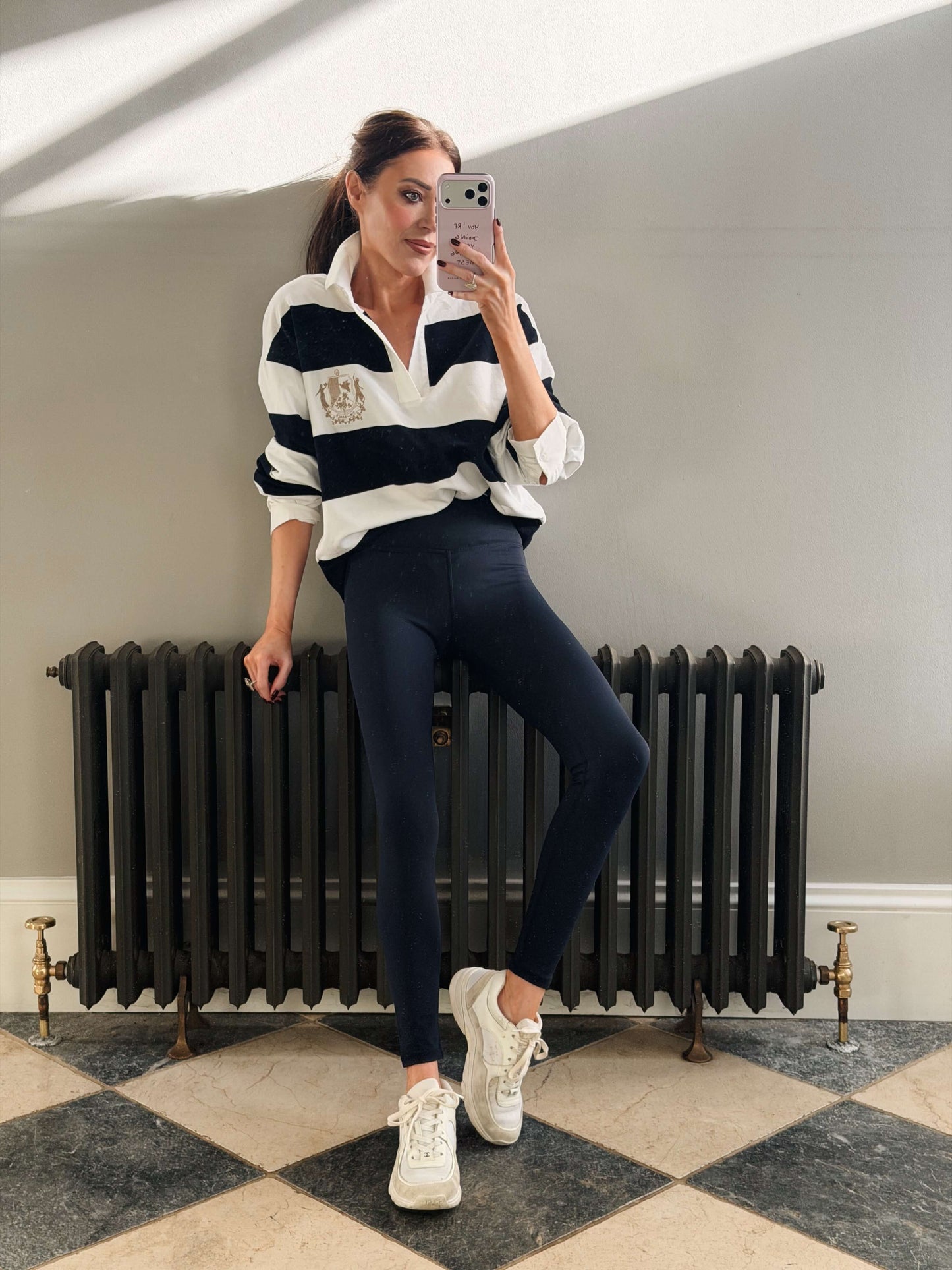'CONNECTICUT' HIGH WAISTED ATHLEISURE LEGGINGS NAVY