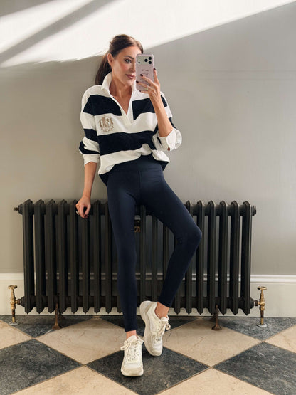 'CONNECTICUT' HIGH WAISTED ATHLEISURE LEGGINGS NAVY