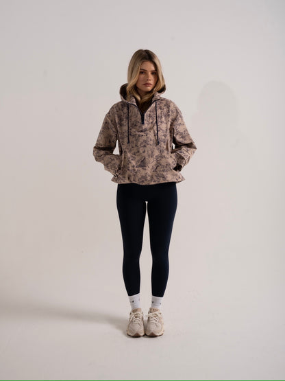 'VERMONT' OVERSIZED SIGNATURE PRINTED HOODED ANORAK