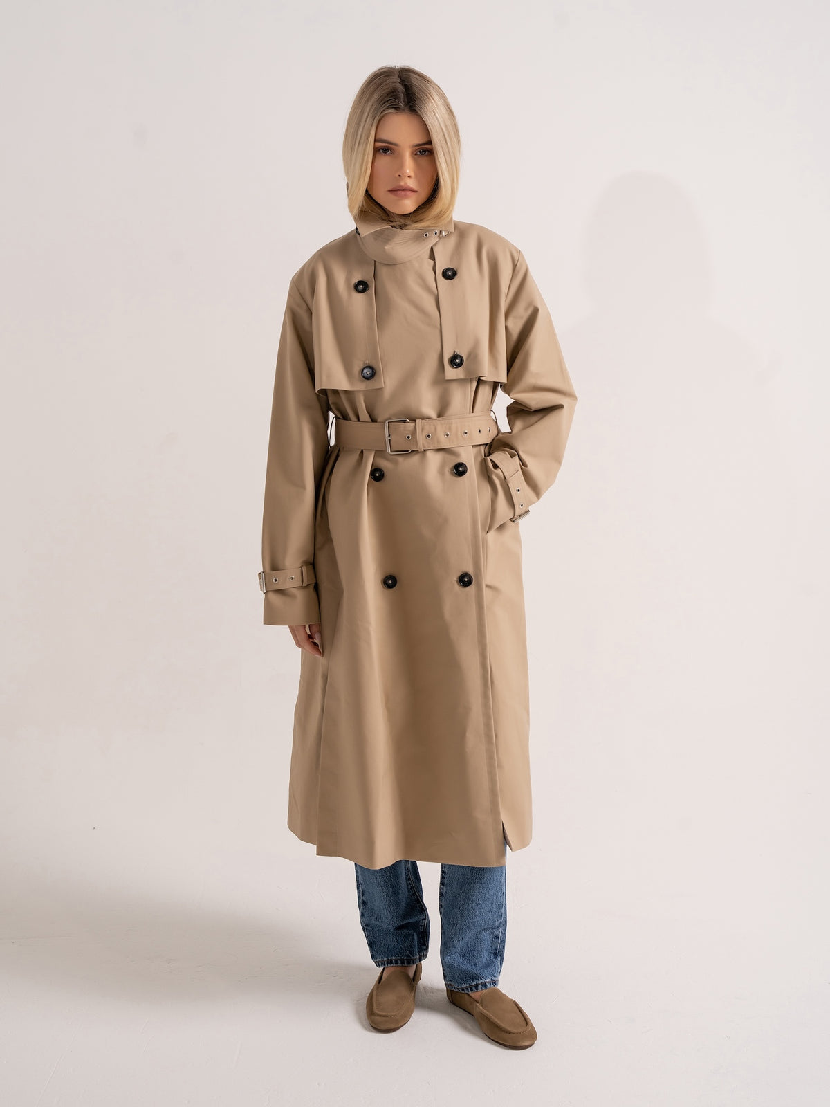 'VERSAILLES' SIGNATURE TRENCH COAT CAMEL