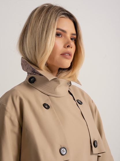 'VERSAILLES' SIGNATURE TRENCH COAT CAMEL