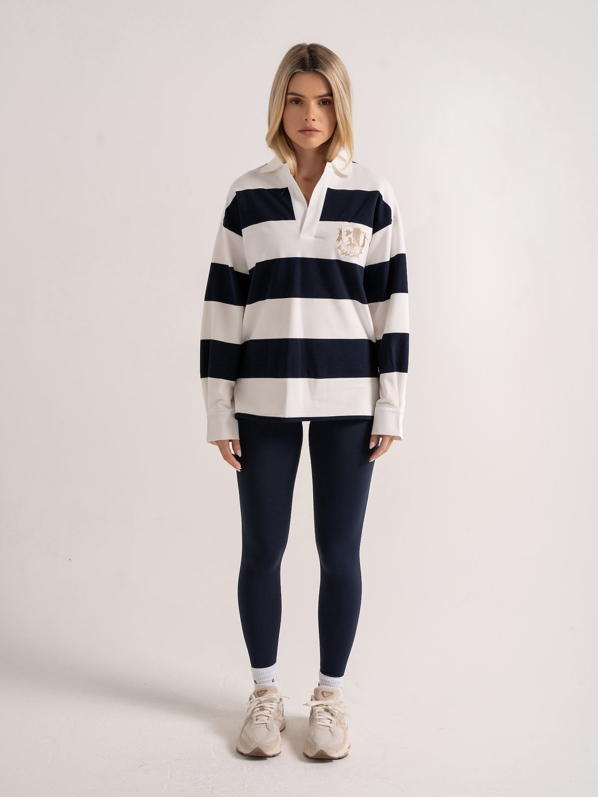 'CONNECTICUT' HIGH WAISTED ATHLEISURE LEGGINGS NAVY