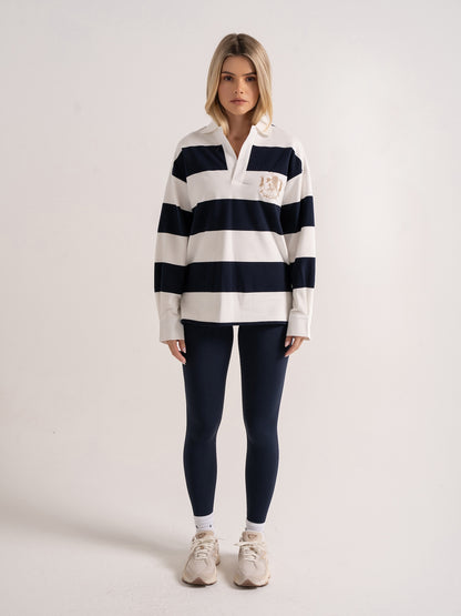 'CONNECTICUT' HIGH WAISTED ATHLEISURE LEGGINGS NAVY