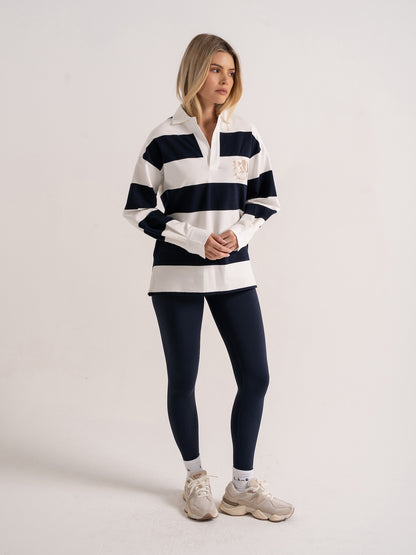 'CONNECTICUT' HIGH WAISTED ATHLEISURE LEGGINGS NAVY