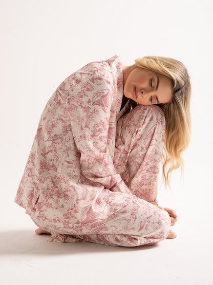 L.A-S SIGNATURE TOILE 5 PIECE NIGHTWEAR GIFT SET ROSE