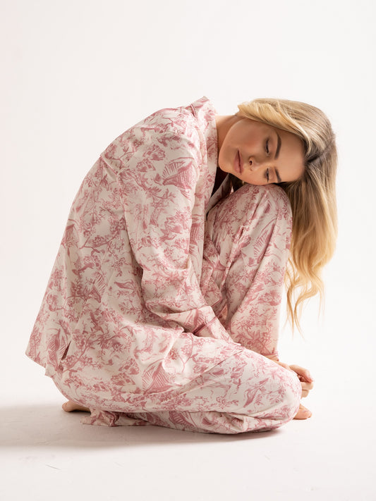 L.A-S SIGNATURE TOILE 5 PIECE NIGHTWEAR GIFT SET ROSE