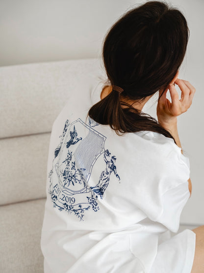 L.A-S VARSITY OVERSIZED T-SHIRT WHITE