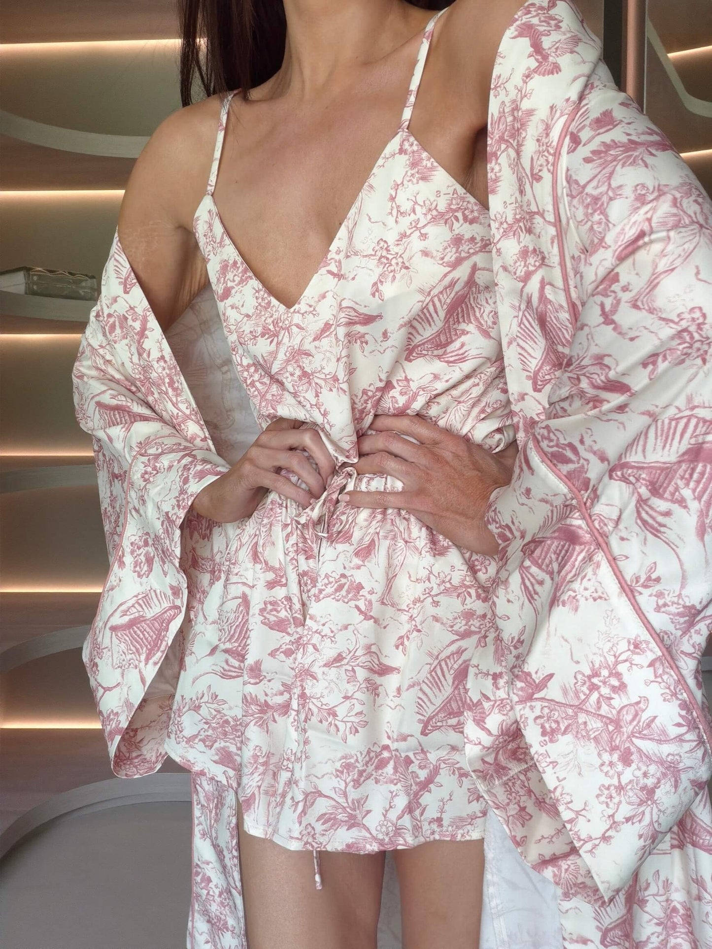 L.A-S SIGNATURE TOILE 6-PIECE CAMI SET GIFTSET ROSE TOILE