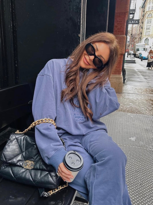 'SPACE NOW' EMBROIDERED SWEATSHIRT NAVY