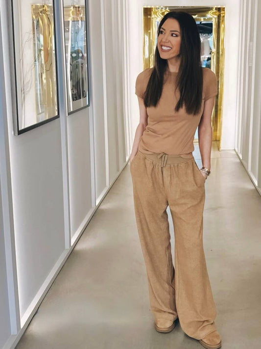 JERSEY BABY TEE CAMEL