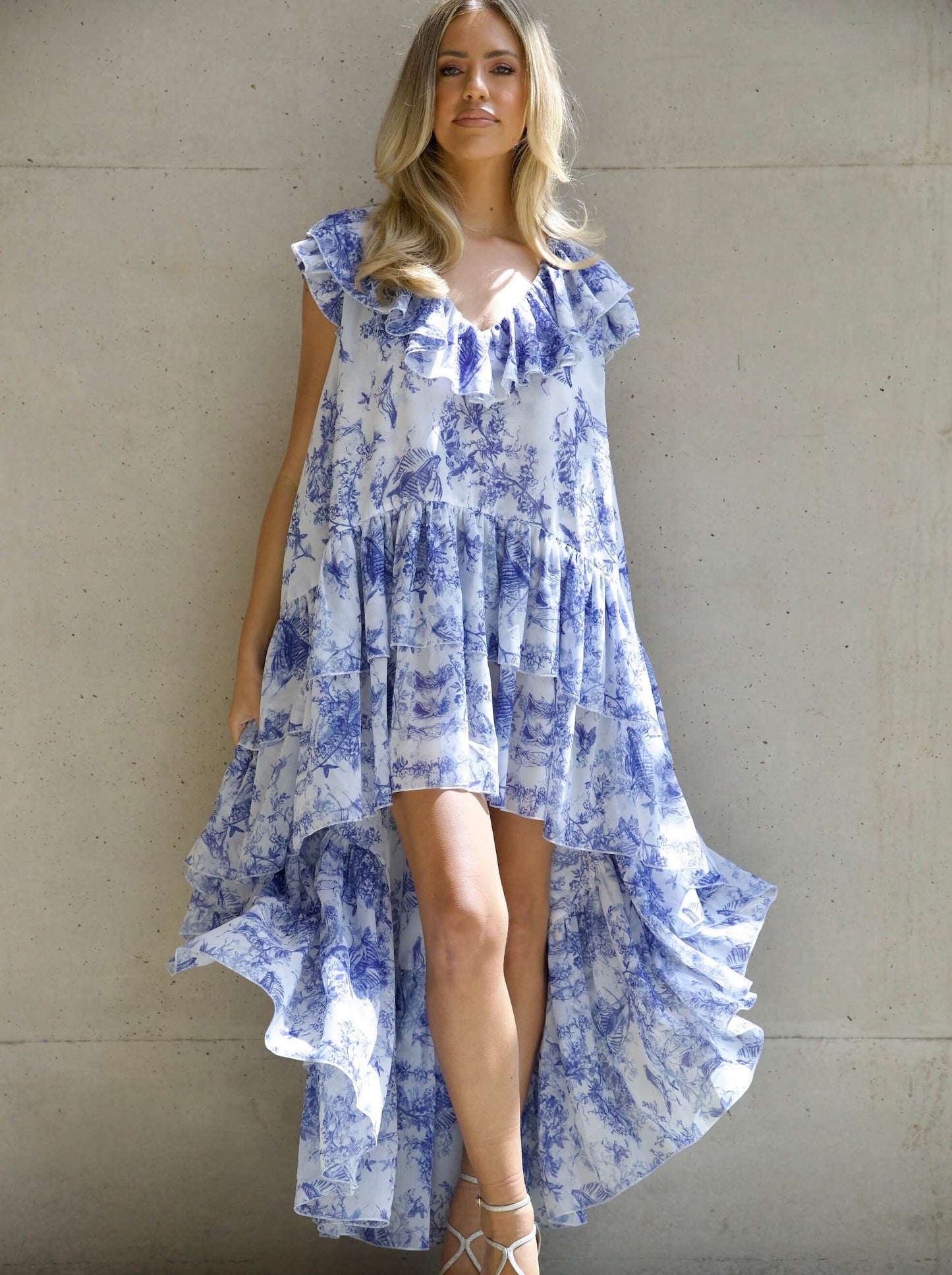 'APHRODITE' HIGH LOW HEM VOLUME DRESS TOILE