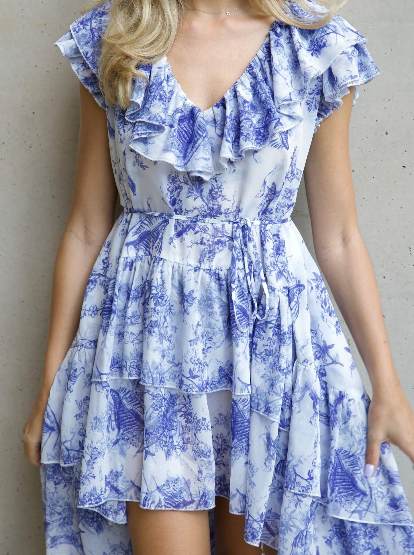 'APHRODITE' HIGH LOW HEM VOLUME DRESS TOILE