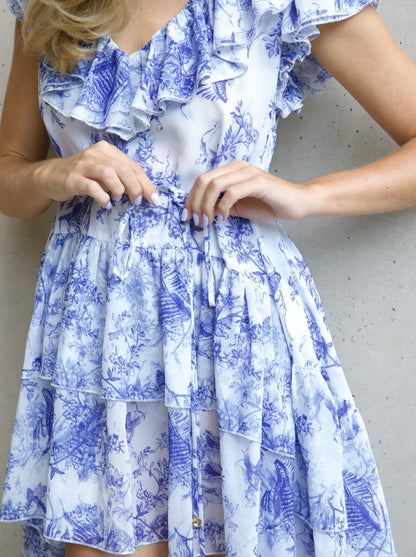 'APHRODITE' HIGH LOW HEM VOLUME DRESS TOILE
