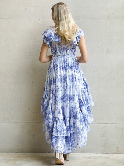 'APHRODITE' HIGH LOW HEM VOLUME DRESS TOILE