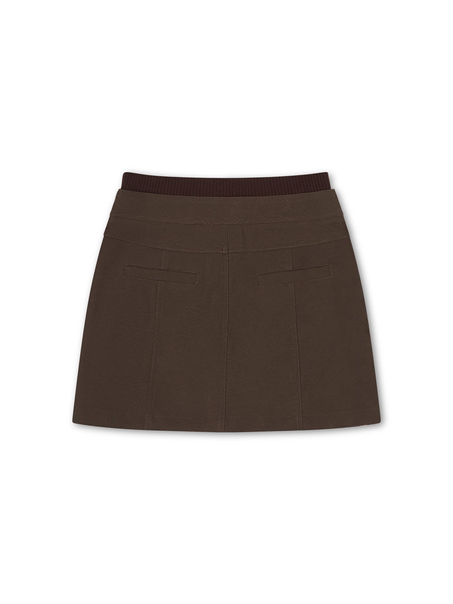 'SIENNA' FAUX LEATHER CARGO MINI SKIRT