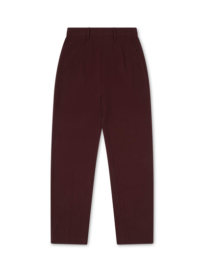 'ASTON' TAILORED CIGARETTE TROUSERS BURGUNDY