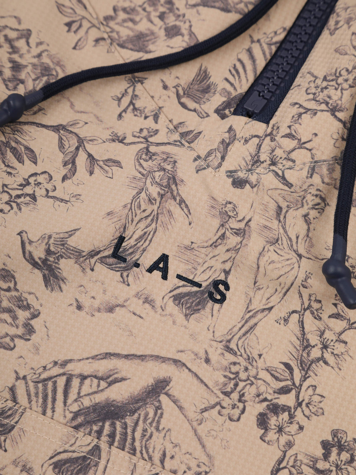'VERMONT' OVERSIZED SIGNATURE PRINTED HOODED ANORAK