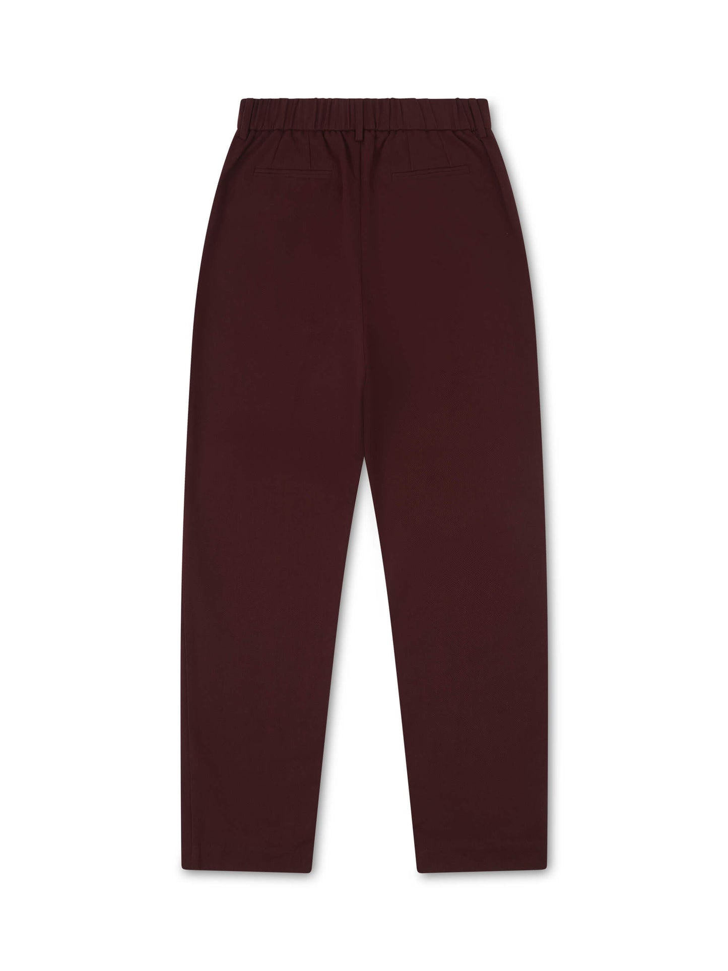 'ASTON' TAILORED CIGARETTE TROUSERS BURGUNDY