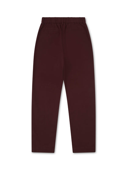 'ASTON' TAILORED CIGARETTE TROUSERS BURGUNDY