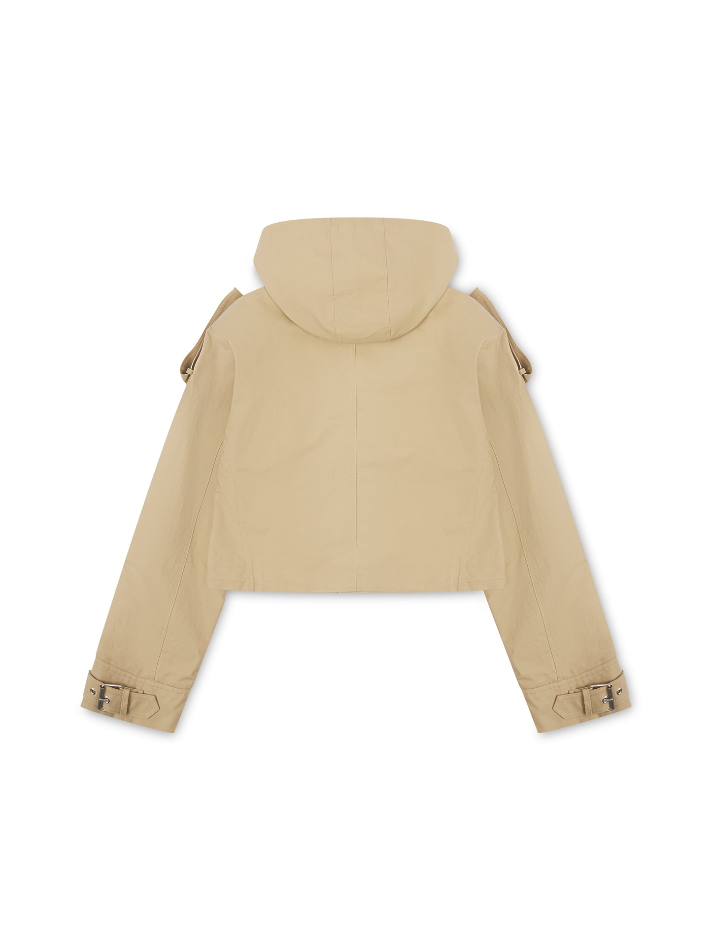 ‘VERSAILLES' SIGNATURE BOXY FIT CROPPED TRENCH JACKET CAMEL