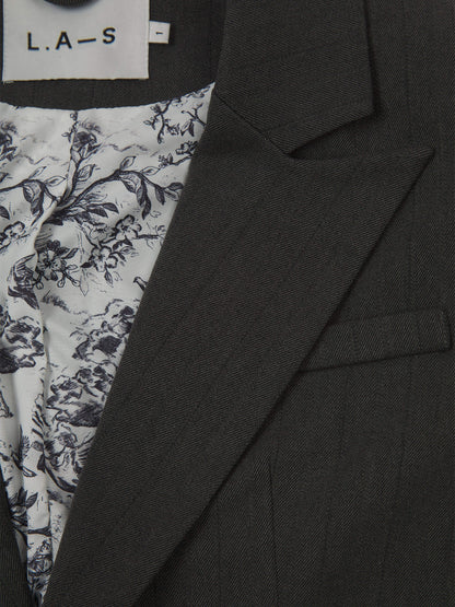 'HARLOW' CROPPED BLAZER GREY