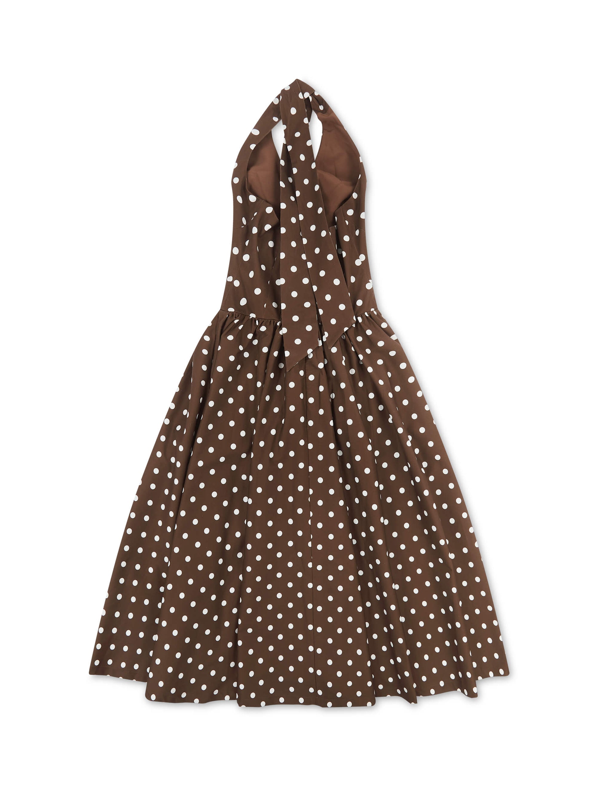 Pink Polka Dot Halter Neck Dress PRETTY WOMAN' POLKA DOT HALTER NECK CORSET MIDI DRESS BROWN Pink Polka Dot Halter Neck Dress PRETTY WOMAN' POLKA DOT HALTER NECK CORSET MIDI DRESS BROWN