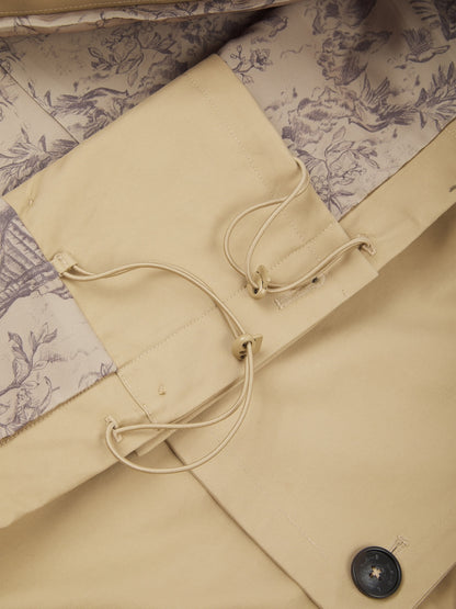 ‘VERSAILLES' SIGNATURE BOXY FIT CROPPED TRENCH JACKET CAMEL