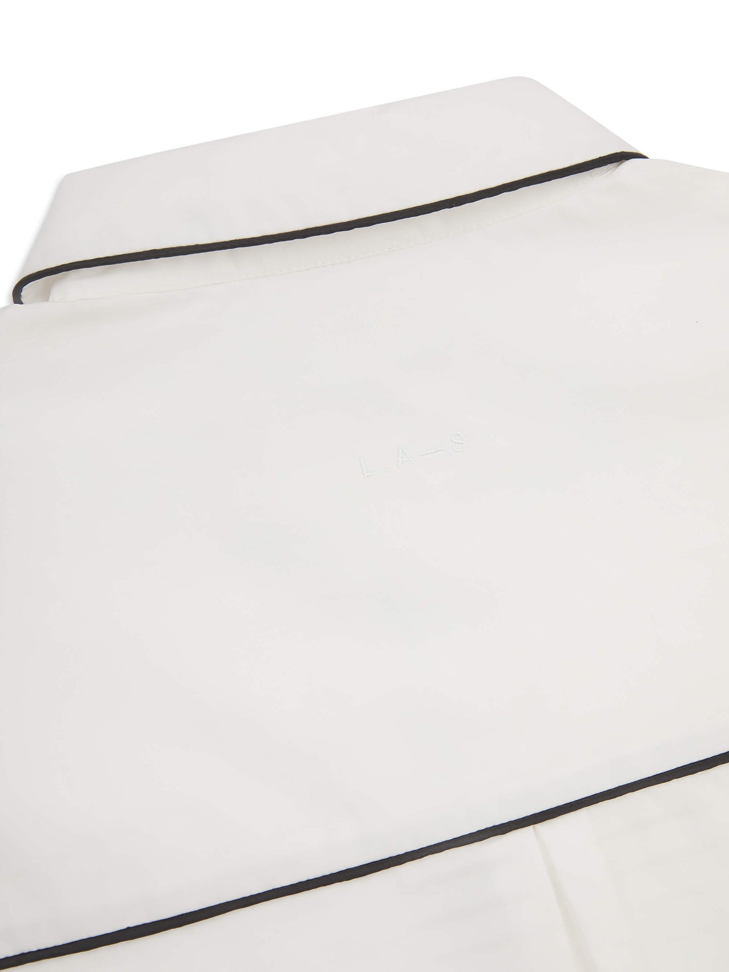 'BESETTE' OVERSIZED COTTON SHIRT WITH CONTRAST PIPING WHITE