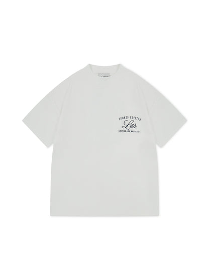 L.A-S VARSITY OVERSIZED T-SHIRT WHITE