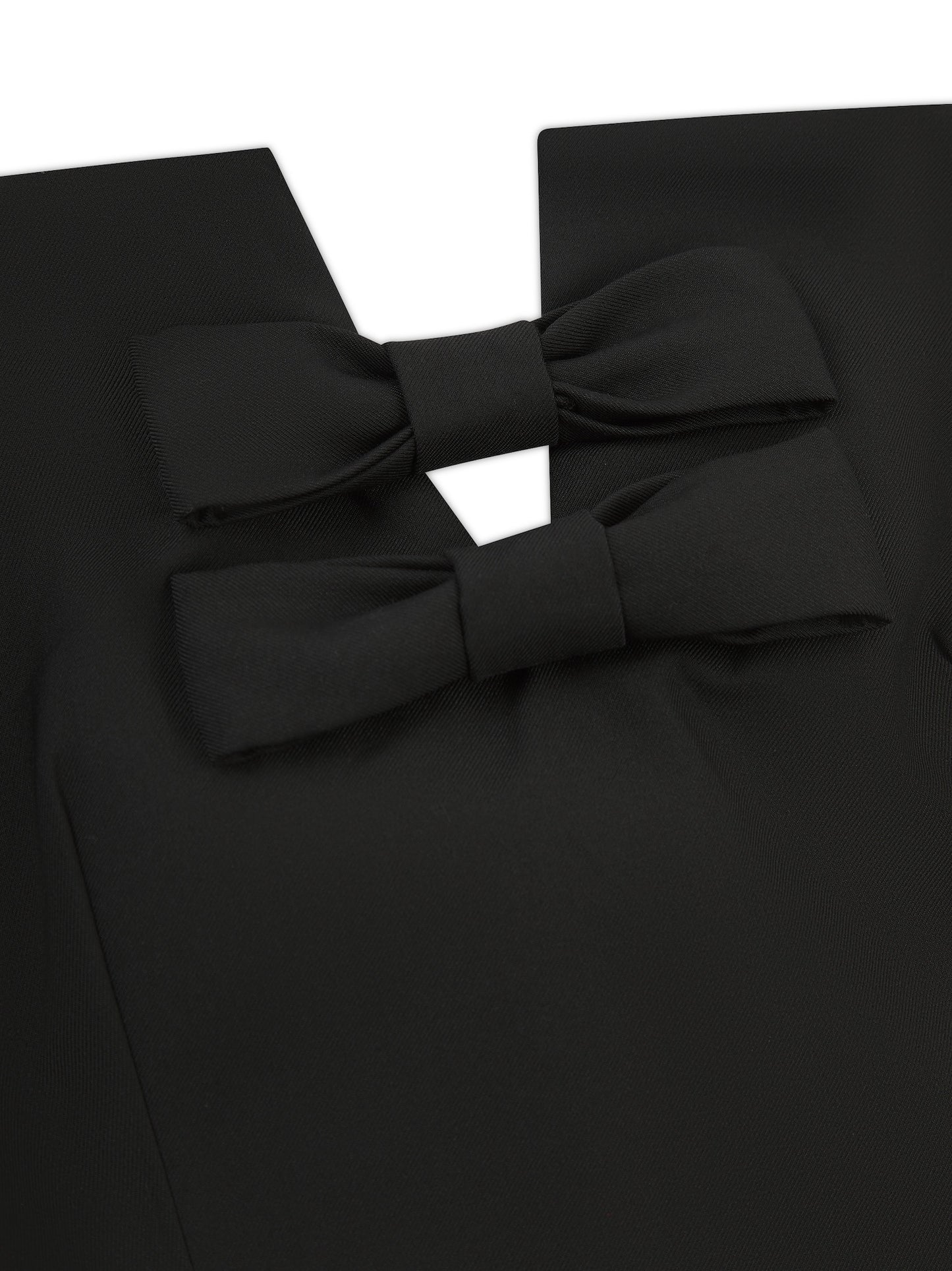 'SAMANTHA' EXAGGERATED SQUARE NECK BANDEAU TOP BLACK