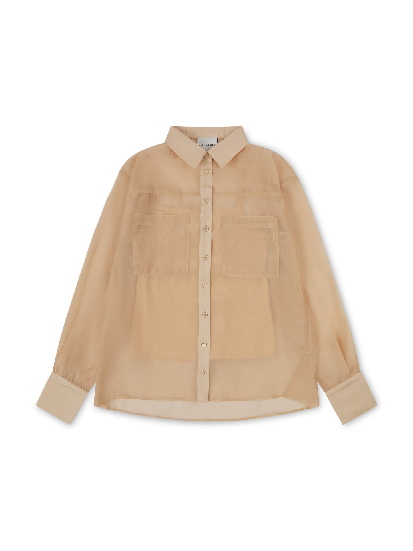 ORGANZA OVERSIZED SHIRT CAMEL
