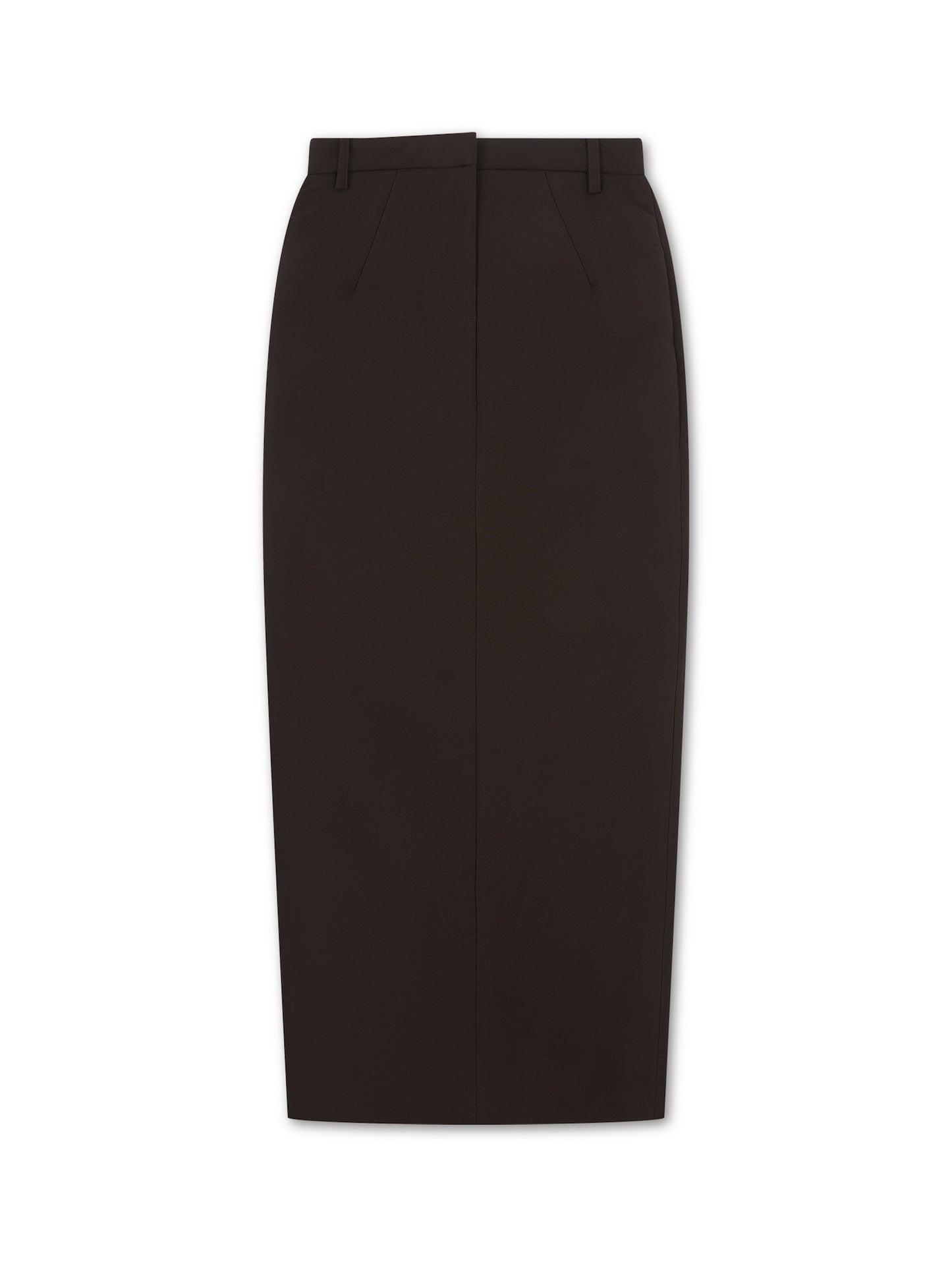 'SERENA' HOURGLASS MAXI SKIRT BROWN