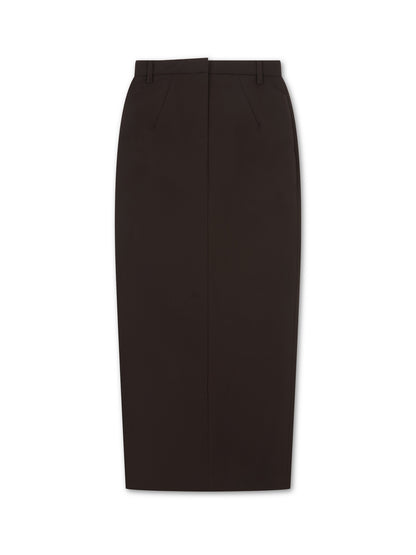 'SERENA' HOURGLASS MAXI SKIRT BROWN