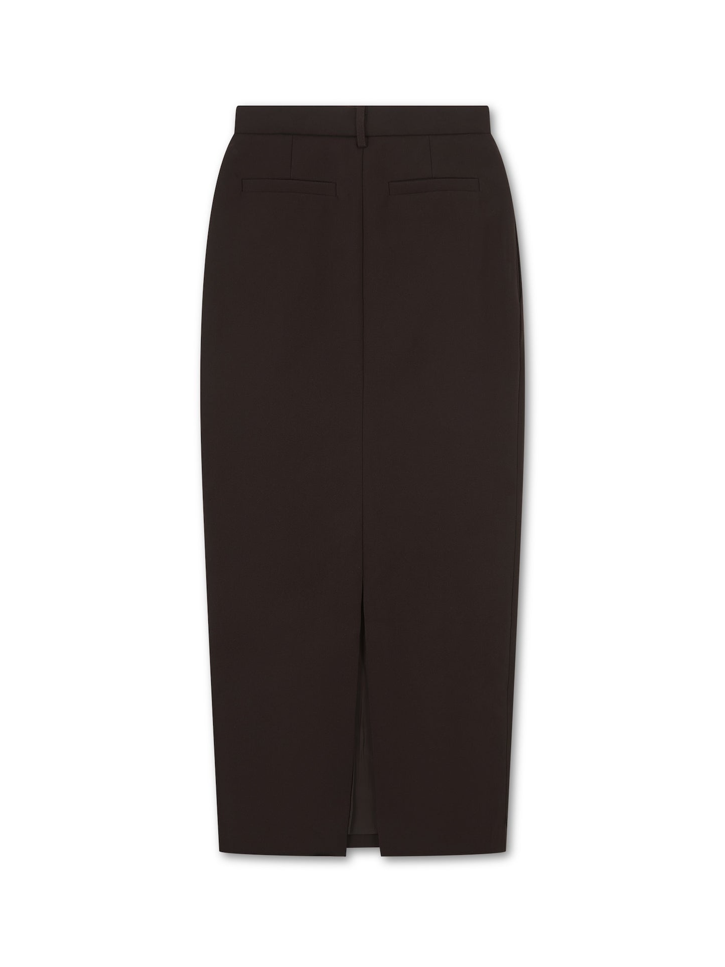 'SERENA' HOURGLASS MAXI SKIRT BROWN