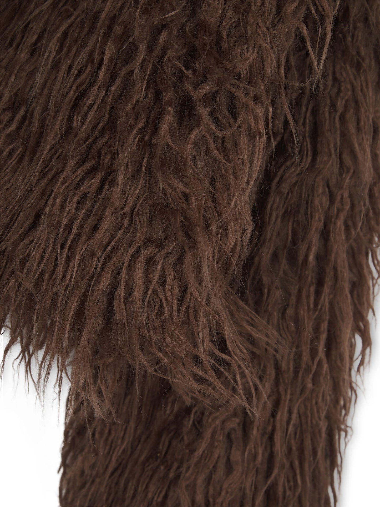 'XOXO' FAUX FUR CROPPED JACKET BROWN