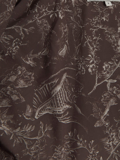 'XOXO' FAUX FUR CROPPED JACKET BROWN