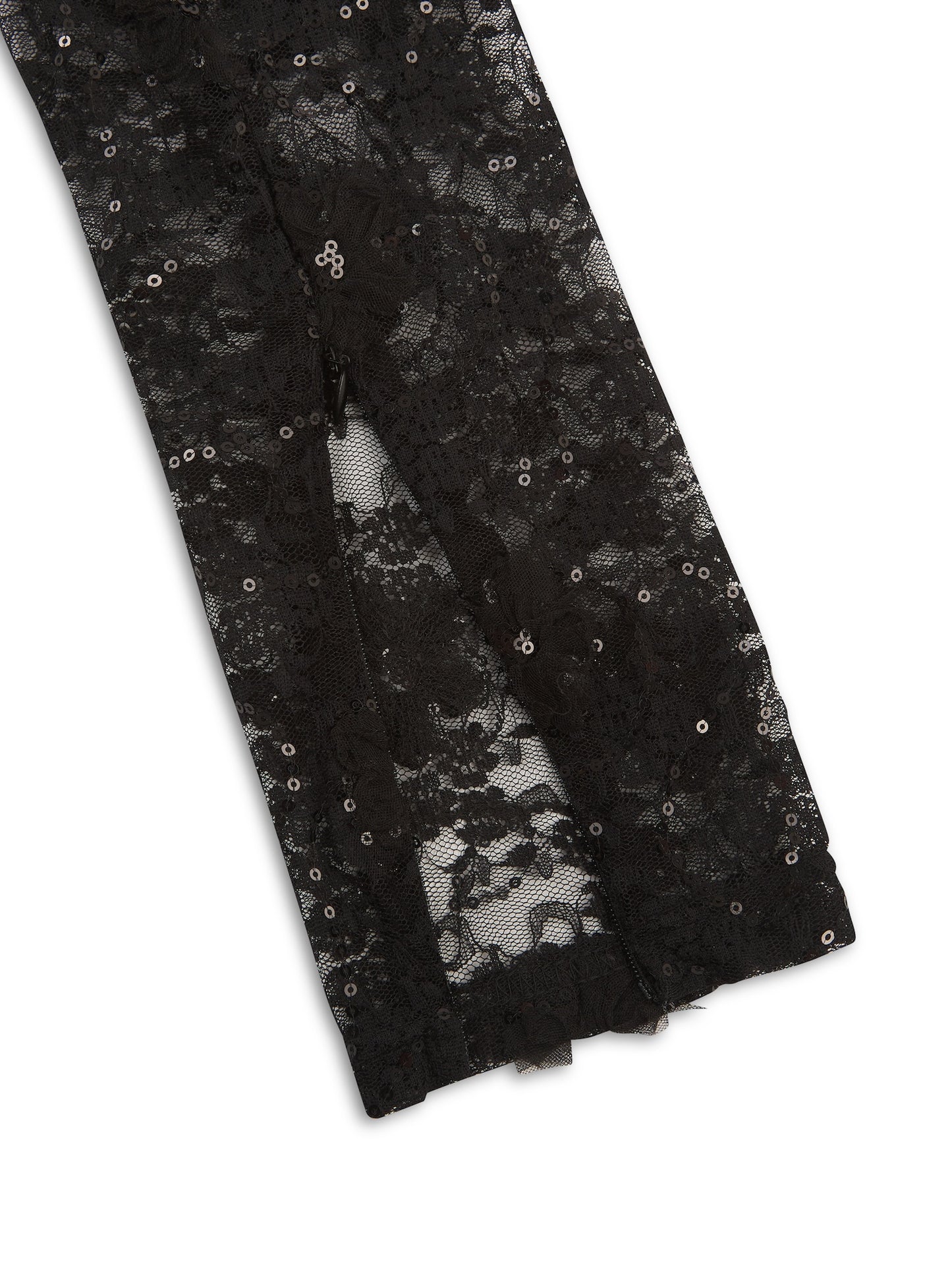 'GRACIE' LACE & SEQUIN SIDE ZIP LEGGINGS