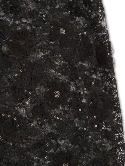 'GRACIE' LACE & SEQUIN SIDE ZIP LEGGINGS