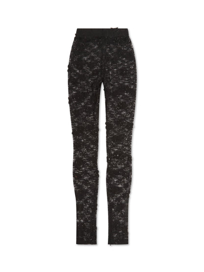 'GRACIE' LACE & SEQUIN SIDE ZIP LEGGINGS